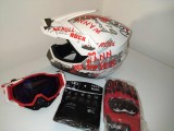 Casca moto/enduro/atv +Ochelari+Manusi+Cagula, L, M, S, XL