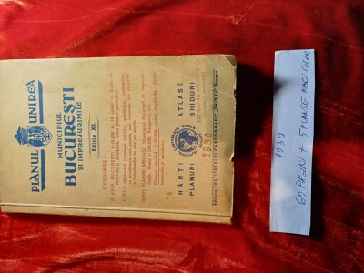 Planul Municipiului Bucuresti 1939 foto
