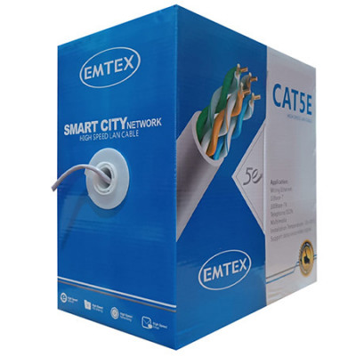 CABLU UTP CAT5E CUPRU 25AWG 0.45MM 305M EMTEX EuroGoods Quality foto