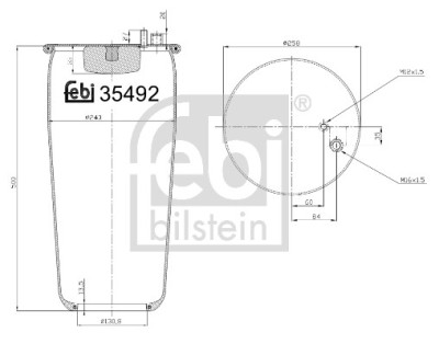 FEBI BILSTEIN 35492 Burduf, suspensie pneumatica foto