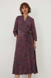 Medicine rochie culoarea roz, midi, evazată