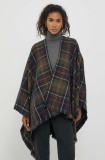 Barbour fular femei, culoarea verde, modelator