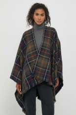 Barbour fular femei, culoarea verde, modelator