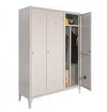 VESTIAR METALIC CU PICIOARE SI 3 USI, perete despartitor 717/03P, 1200x500x1800 mm (LxlxH), Italia