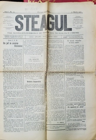 STEAGUL - FOAIA NATIONALISTILOR - DEMOCRATI DIN PRAHOVA , ANUL I , NR. 27 , 11 MARTIE , 1912