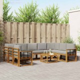 vidaXL Set de canapea cu pernă 10 pcs Gri natural și deschis 3367029