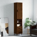 VidaXL Dulap &icirc;nalt, stejar maro, 34,5x34x180 cm, lemn prelucrat