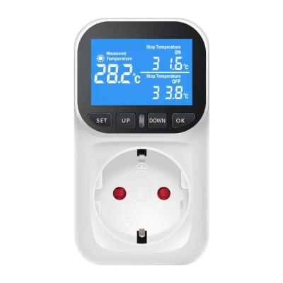 Priza inteligenta cu termostat,, control temperatura/temporizator, senzor de temperatura, alb @smartWIZ smw98 foto