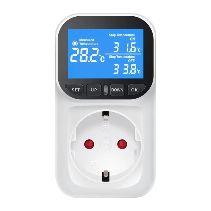 Priza inteligenta cu termostat,, control temperatura/temporizator, senzor de temperatura, alb @smartWIZ smw98