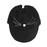 Sapca tricotata neagra cu urechi de pisica