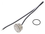 Comutator anti-vandalism SPST-NO 50mA 24VDC IP65 &Oslash;22mm