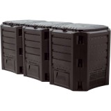 Compostor de gradina, 3 module, Module Compogreen, 1200 L, negru, 198x71.9x82.6 cm, Prosperplast