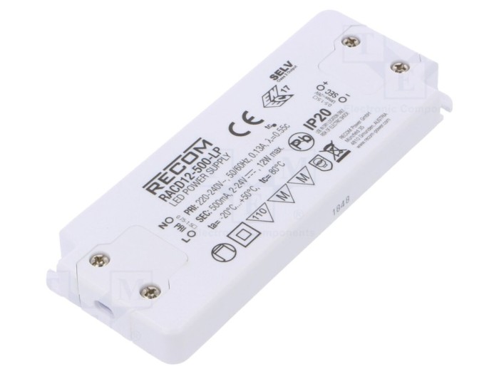 Alimentator LED 12W 2-24VDC