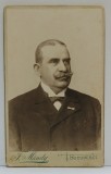 FOTOGRAF FRANZ MANDY , BUCURESTI , DOMN IN COSTUM , CU PAPION , FOTOGRAFIE C.D.V. , CCA. 1900