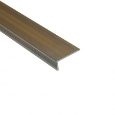 Profil Treapta 4712, 20mm x 20mm x 2.7m, Aluminiu, Bronz, Profil Treapta 270cm, Profil de Aluminiu pentru Treapta, Profil Bronz pentru Treapta, Profil