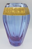 Superba vaza vintage MOSER autentica- Diva vase- sticla alexandrite ametist