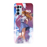 Husa compatibila cu Oppo A54 5G model EVA Unit 02 Asuka Evangelion, Silicon, TPU, Viceversa, Transparent, Carcasa