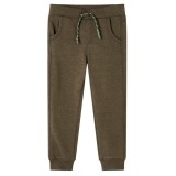 Pantaloni de trening pentru copii, kaki melanj, 128 GartenMobel Dekor, vidaXL