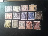 Serie mica Indiile Olandeze 1908 supratipar Buiten / Bezit , 14 valori stampilate