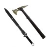 Set topor si sabie de vanatoare, DEPOX&reg;, otel inoxidabil, 40 cm, teaca inclusa