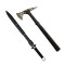 Set topor si sabie de vanatoare, DEPOX&reg;, otel inoxidabil, 40 cm, teaca inclusa