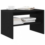 Dulap TV Stejar Negru 60cm vidaXL Comoda TV Living, Lemn Prelucrat, Depozitare Media