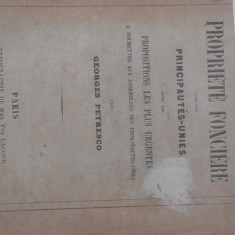 Georges Petresco, Propriete fonciere dans les Principautes Unies, 1859, Paris