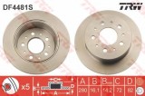 Disc frana PEUGEOT BOXER platou / sasiu (244) (2001 - 2016) TRW DF4481S