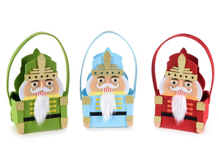 Set 3 gentute cadou din fetru, Spargator de nuci, 3 modele, 14x9x21.5 cm
