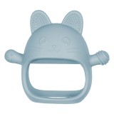 Cumpara ieftin Jucarie pentru dentitie din silicon, Appekids, Manusa Kitty - Aqua Blue
