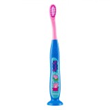 Periuță de Dinți Copii, Peppa Pig, Moale, Albastru/Roz, Cu Ventuză, Oem