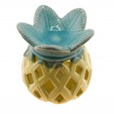 Vas aromaterapie din ceramica cu model ananas galben 12cm ar103, Stonemania Bijou