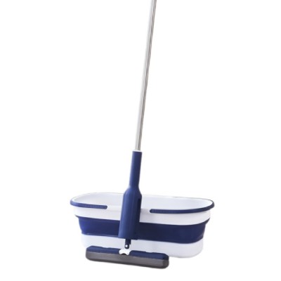Set Mop Telescopic cu Galeata Pliabila, Flippy, Albastru, 32 cm, Maner Reglabil 140 cm, Sistem de Stoarcere Eficient foto