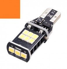 Led Auto Canbus Portocaliu T15 (W16W) 15 Smd 2835 12V BTLE1212-PORTCALIU foto