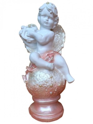 Statueta decorativa, Inger, Roz, 33 cm, DVAN0105-2G foto