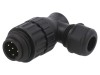 Conector tata circular WEIPU, 7 pini, tip WA22J7TL1II/WA22J7TL1, filet exterior, pentru lipire, cablu 7-12mm