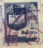 Timbre America Interbelica TMB1AMC Bolivia 30 centavos