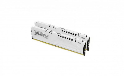 Memorie RAM Kingston, DIMM, DDR5, 32GB, 6000MHz, CL40, 1.35V, FURY Beast White, foto