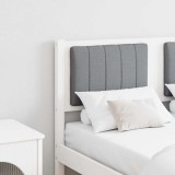 VidaXL Tăblie tapițată Alb 120 cm Lemn de pin masiv și stofă 879078