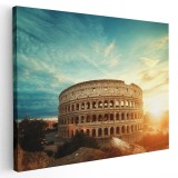 Tablou Colosseumul Roma Italia la apus Tablou canvas pe panza CU RAMA 40x60 cm