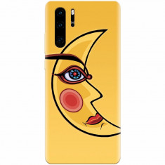 Husa silicon pentru Huawei P30 Pro, Yellow Moon