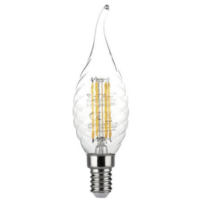 Bec e14 cu filament led 4w 6500k model spirala foto