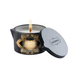 Lum&acirc;nare pentru masaj KAMASUTRA Ignite Vanilla Sandalwood, cu unt de shea, aromă de vanilie și lemn de santal, 170 gr