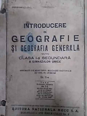 Geografie Generala Pentru Clasa I Secundara - Colectiv ,549736 foto