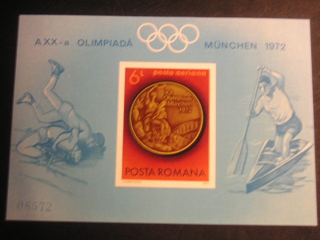 M1 TX2 14 - 1972 - JO de vara Munchen - Medalii olimpice - colita nedantelata
