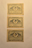 Lot 3 bancnote 100 lei 1945