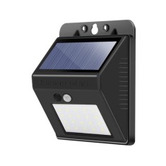 Lampa cu incarcare solara si senzor de miscare pentru exterior, 20 LED cu distanta de inductie, montaj pe perete, fara cabluri, Flippy foto