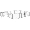 VidaXL Padoc pentru câini, negru, 25,41 m², oțel