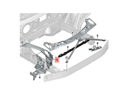 Suport fixare far Bmw X1 (F48), 06.2015-, Fata, partea Dreapta, Aftermarket foto