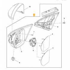 Oglinda usa exterioara Opel Insignia, 03.2017-, partea Dreapta, reglare electrica; grunduit; incalzit; sticla convexa; geam cromat; rabatabil; memori